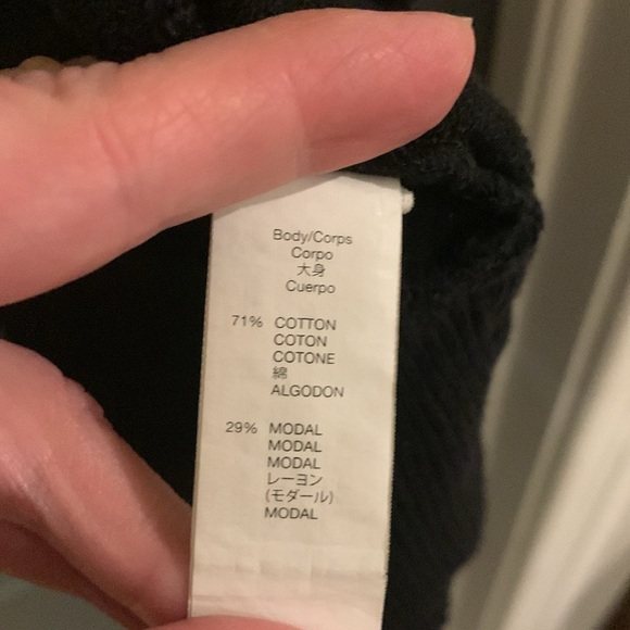 Gap size M/L black cardi with ribbed collar/edges - Picture 5 of 5